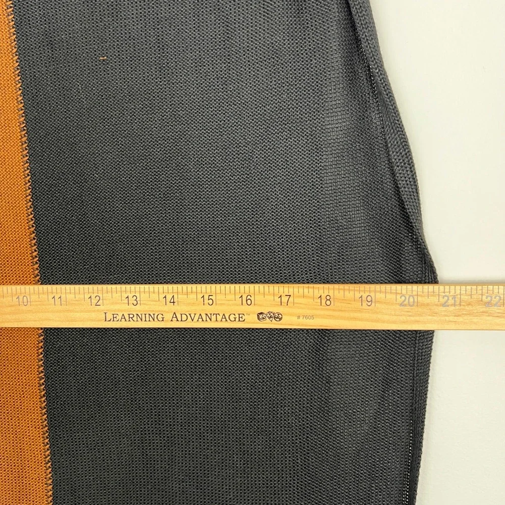Summersalt 2 Tone Scarf Black Rust‎ Orange Knit One Size
